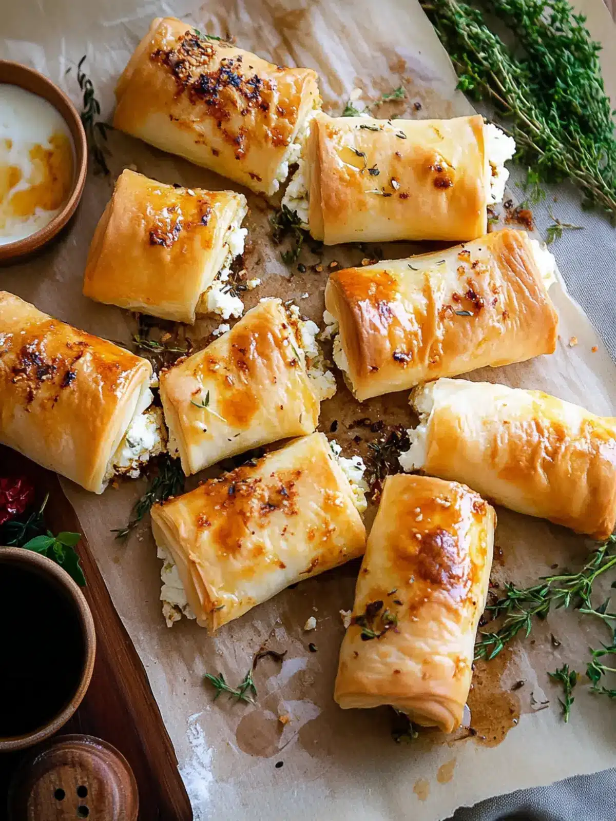 Oven-Baked Feta Rolls