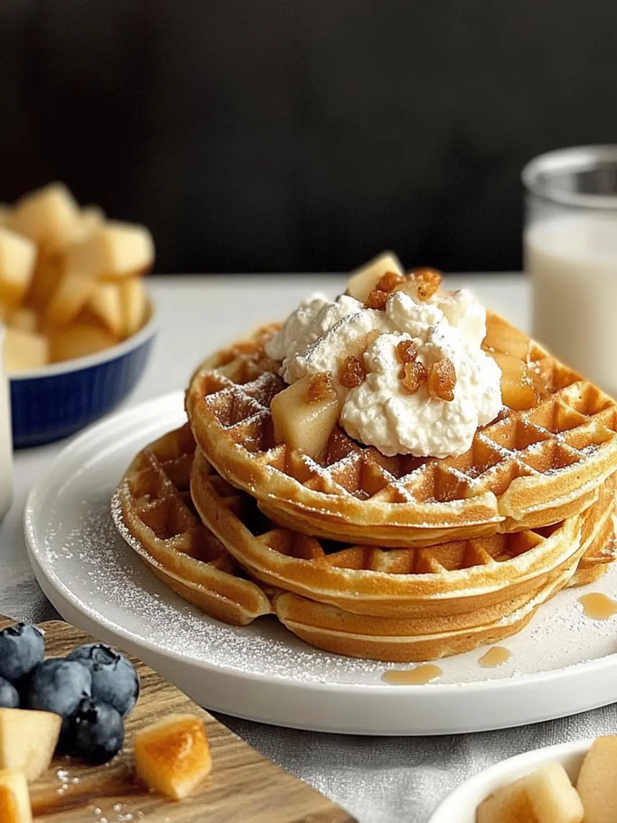 Irresistible Apple Pie Ricotta Waffles for Cozy Mornings 4 Apple Pie Ricotta Waffles