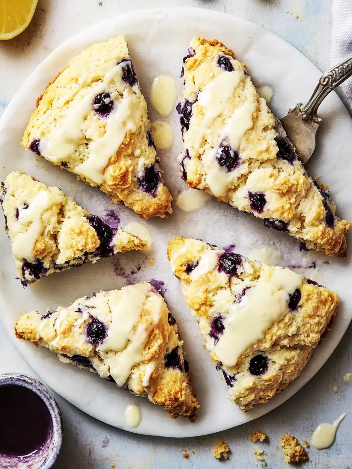 Irresistible Blueberry Scones with Zesty Lemon Glaze 3 Blueberry Scones