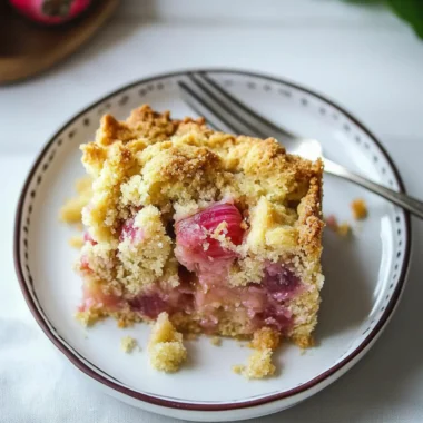 Irresistible Rhubarb Buckle with Buttery Crumb Topping 9 Rhubarb Buckle