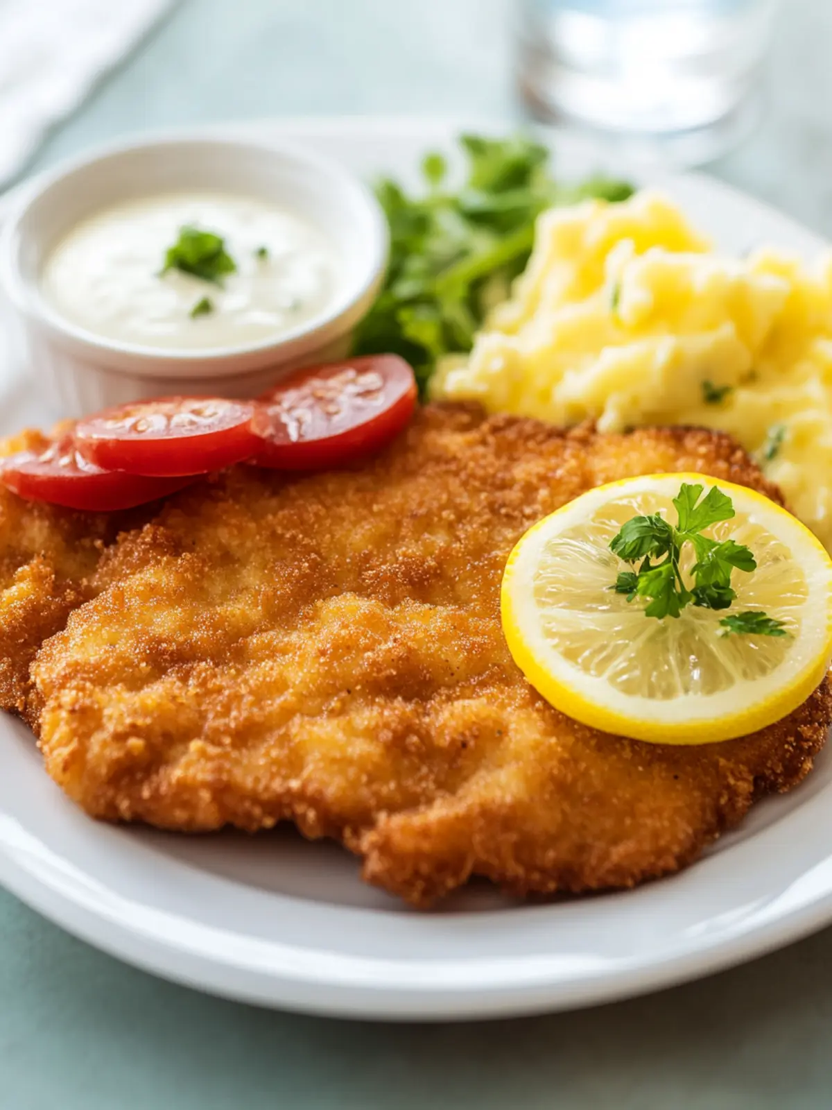 Crispy German Wiener Schnitzel: A Comfort Food Masterpiece 2 German Wiener Schnitzel (Breaded Veal Cutlet)