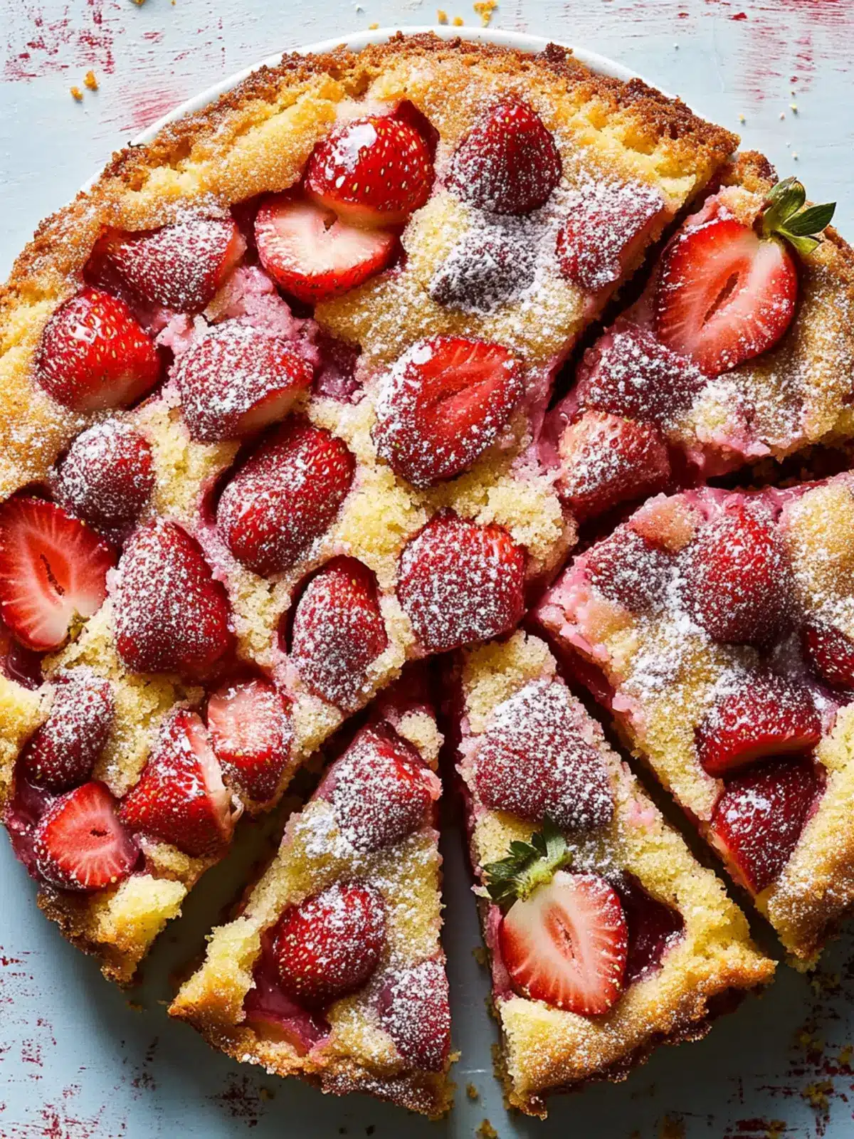 Delight in Strawberry-Rhubarb Breakfast Cake Bliss Today 2 Strawberry-Rhubarb Breakfast Cake