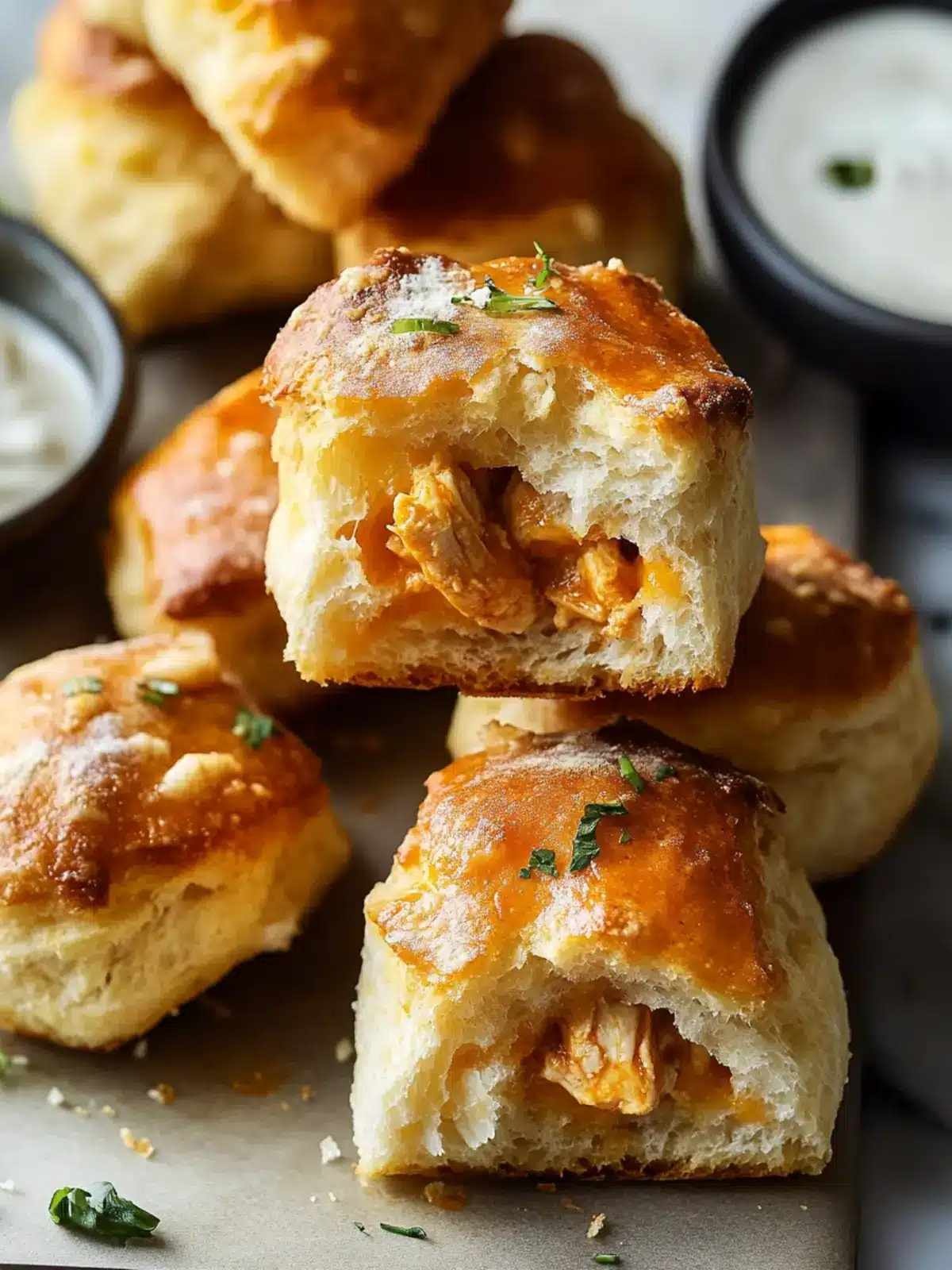 Buffalo Chicken Biscuit Bombs: Your Ultimate Game Day Snack 3 Buffalo Chicken Biscuit Bombs