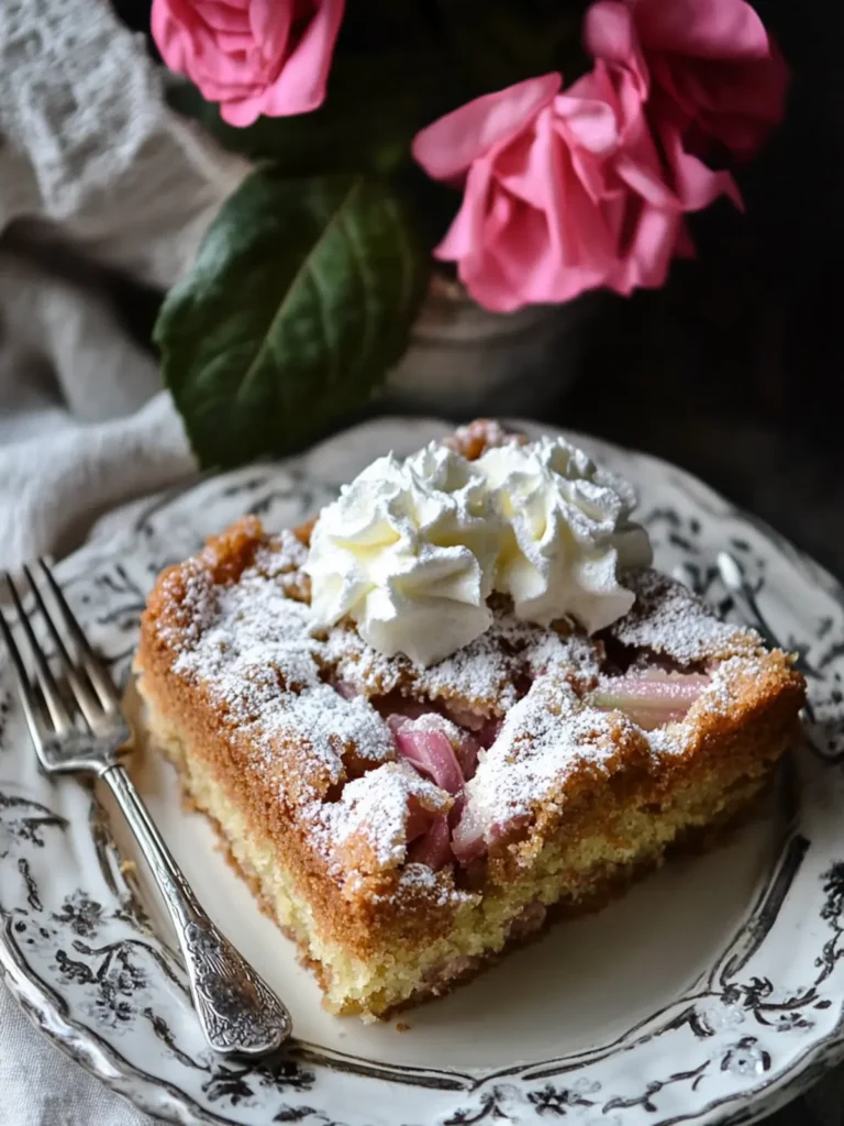 Old Fashioned Rhubarb Cake