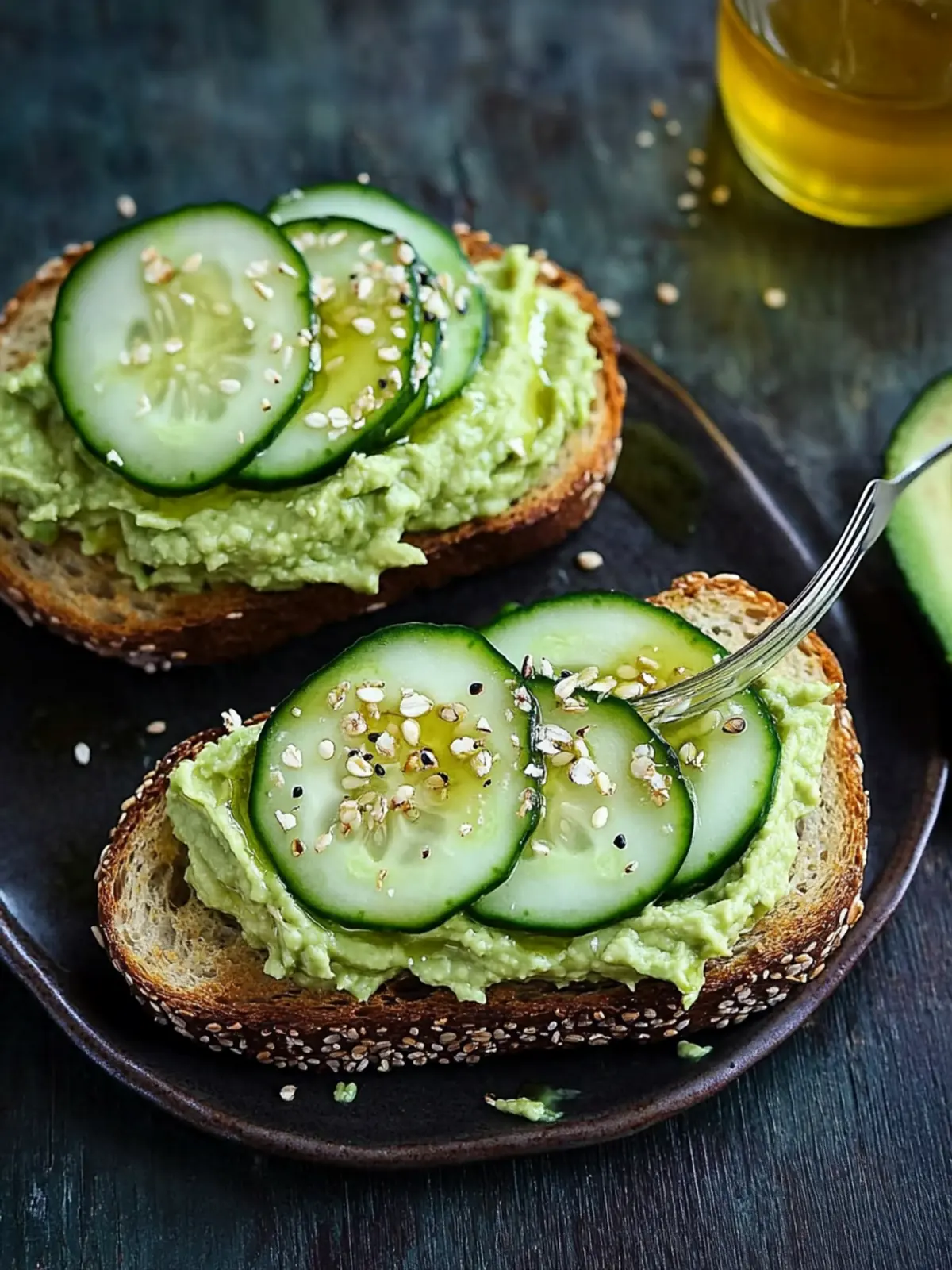 Cucumber Hummus Avocado Toast: Quick & Creamy Delight 3 Cucumber Hummus Avocado Toast