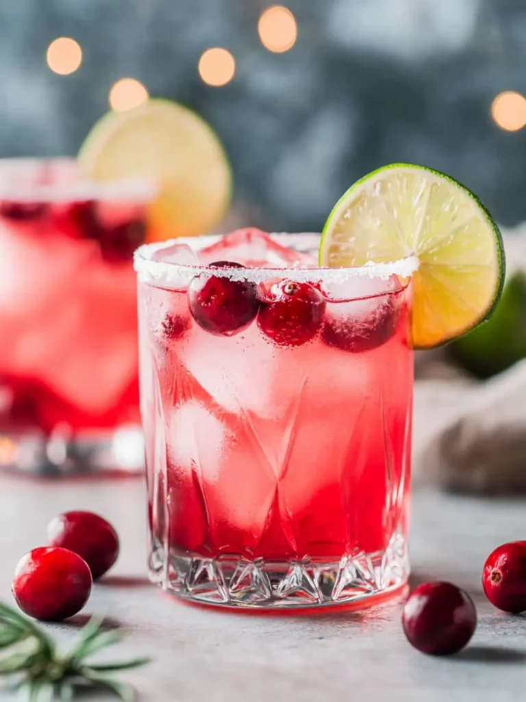 Cranberry Lime Margarita Mocktail