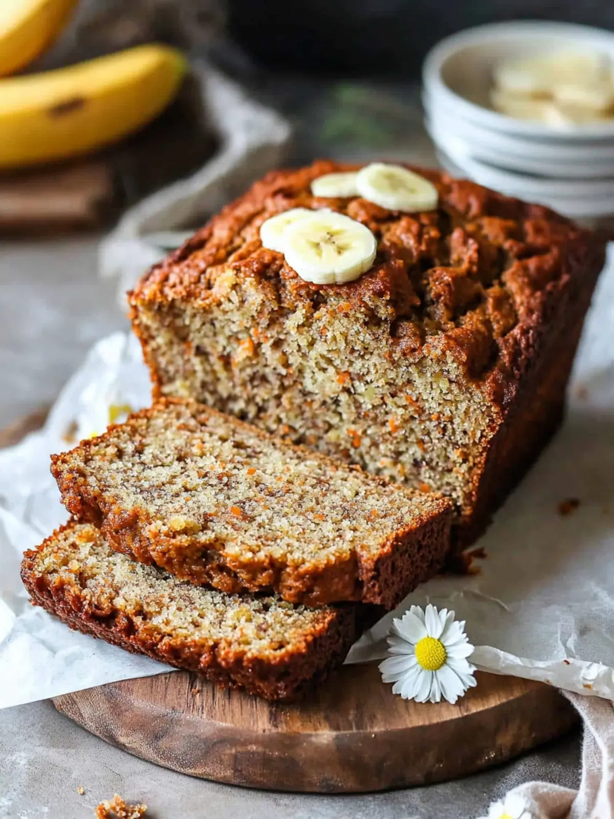 Moist Carrot Banana Bread with Crispy Walnuts and Coconut 2 Carrot Banana Bread