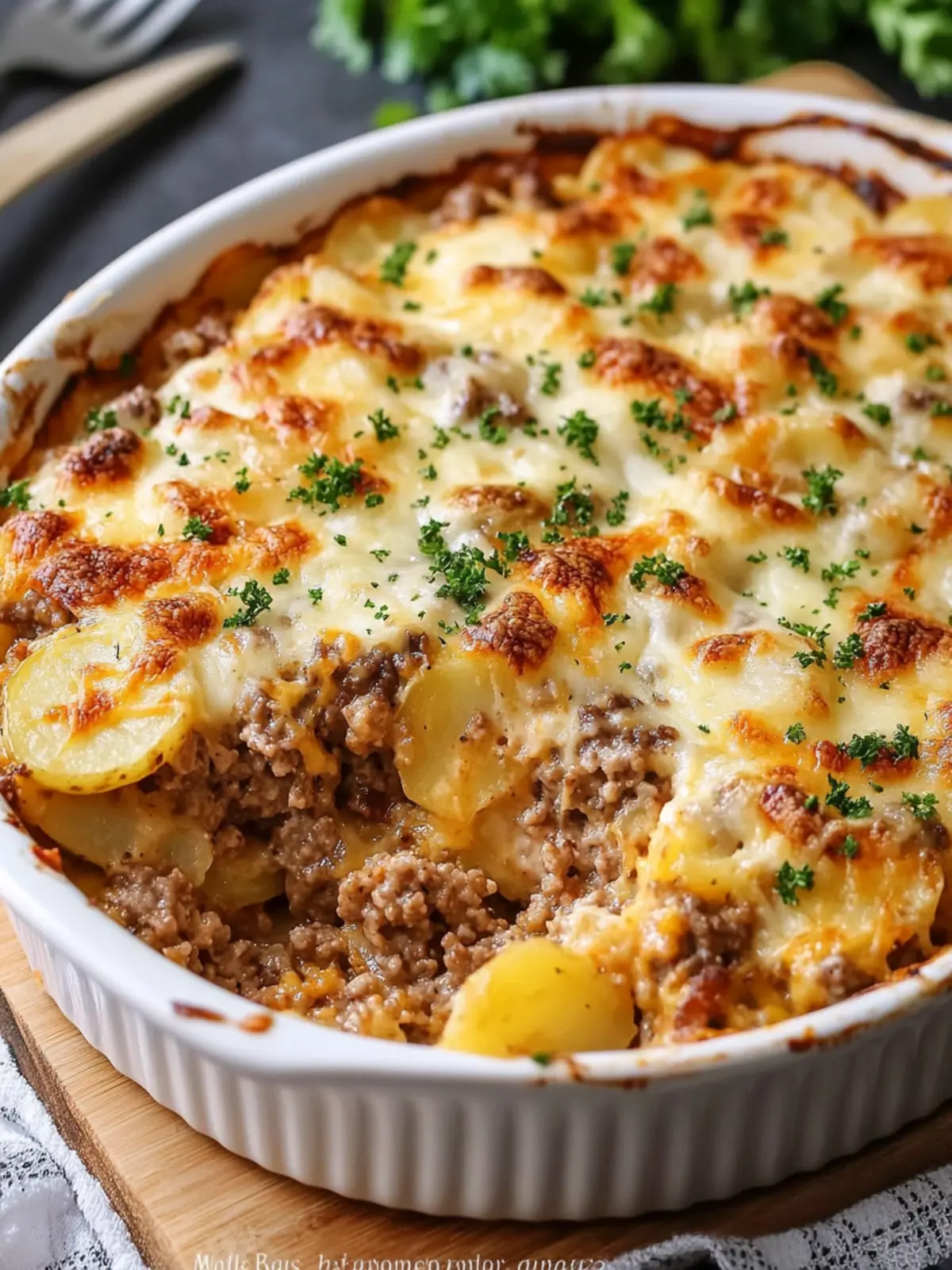 Cheesy Hamburger Potato Casserole: Comfort Food Bliss! 3 Cheesy Hamburger Potato Casserole