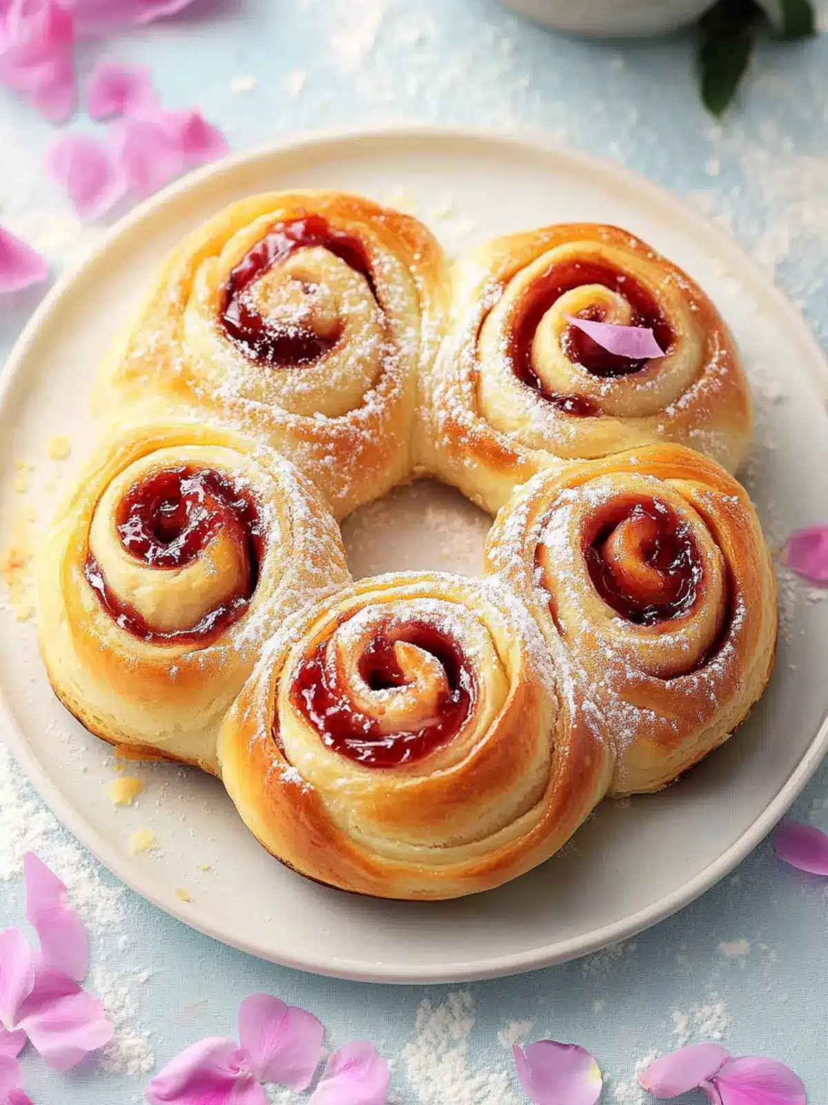 Flower Petal Sweet Rolls