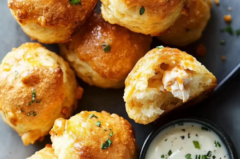 Buffalo Chicken Biscuit Bombs
