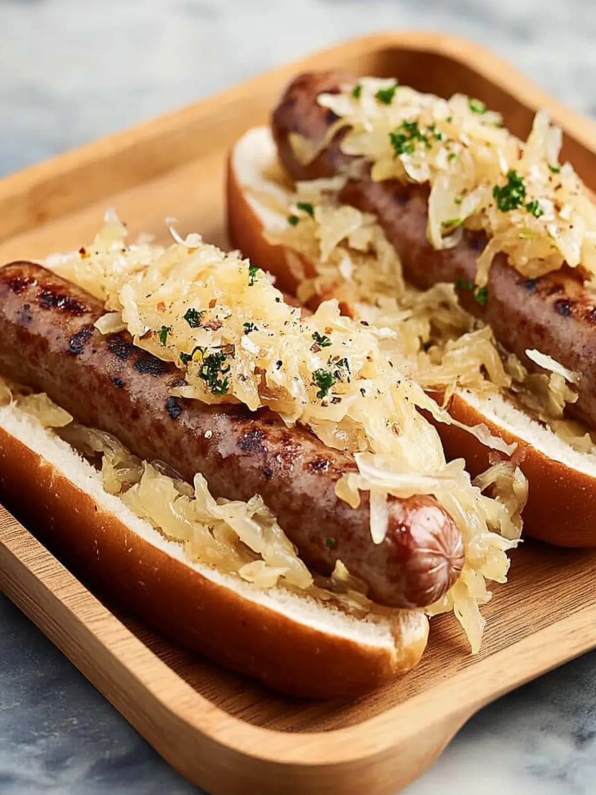 Brats and Sauerkraut