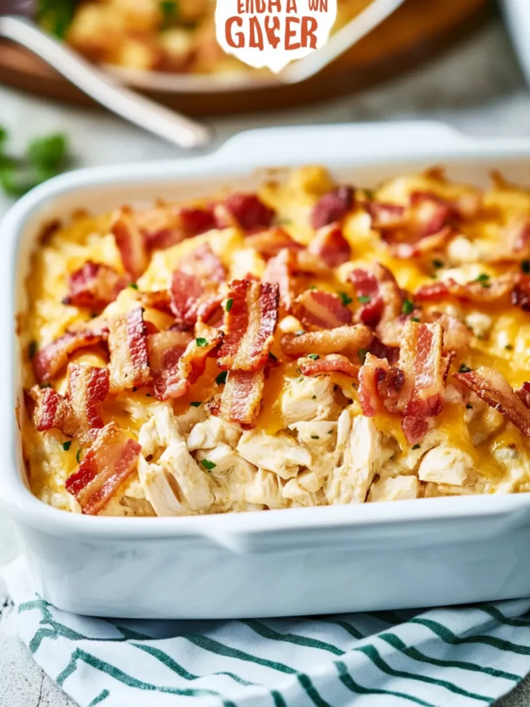Irresistible Easy Chicken Bacon Ranch Casserole for Busy Nights 4 Easy Chicken Bacon Ranch Casserole