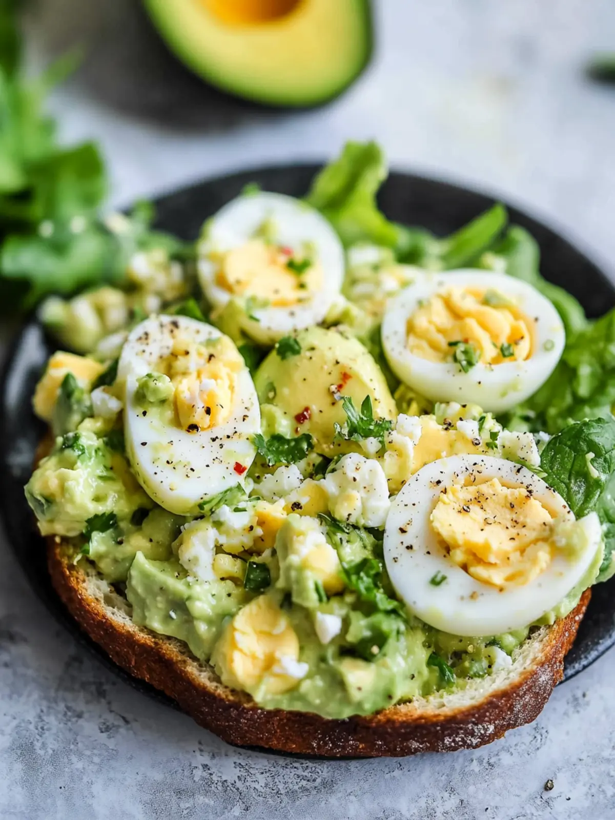 Deliciously Creamy Avocado Egg Salad in 20 Minutes 3 Avocado Egg Salad