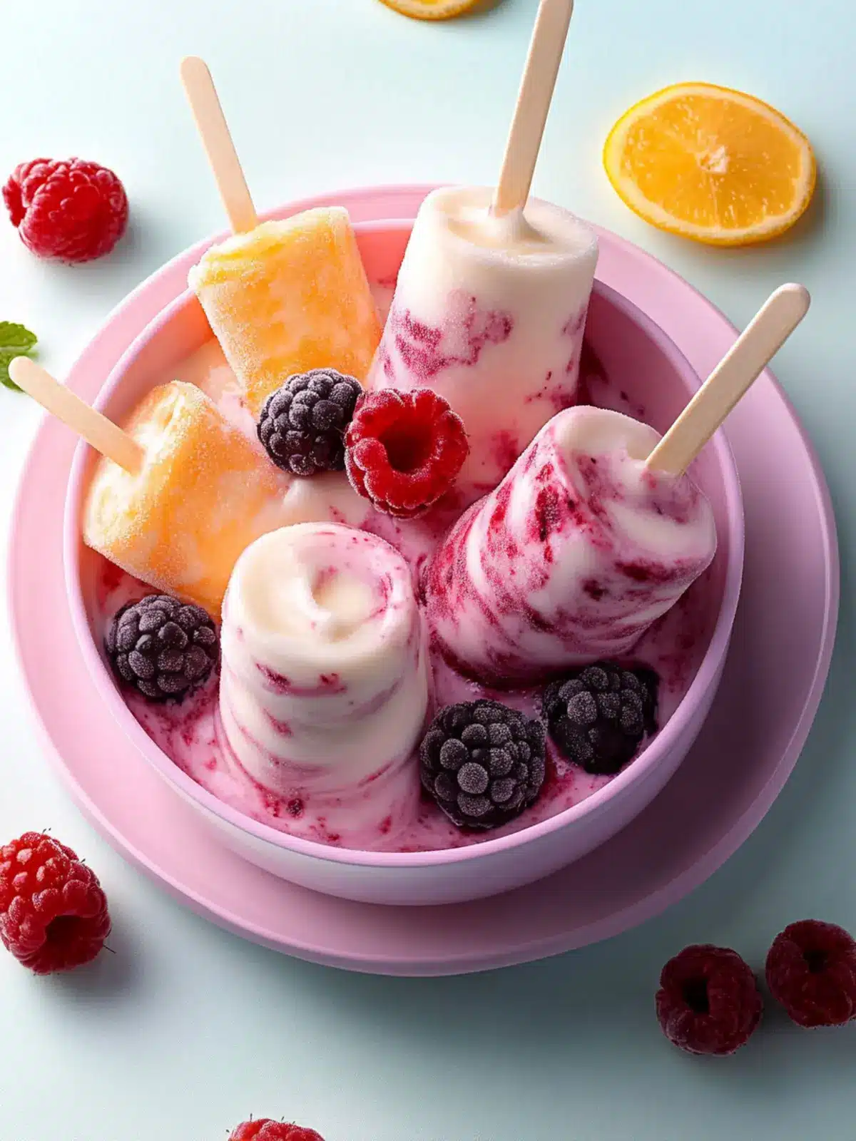 Frozen Berry & Yogurt Swirls for a Guilt-Free Delight 4 Frozen Berry & Yogurt Swirls