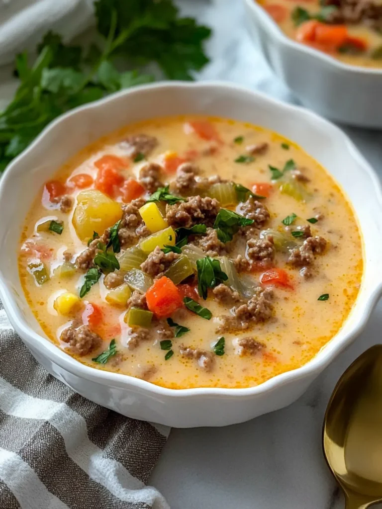 Instant Pot Cheeseburger Soup