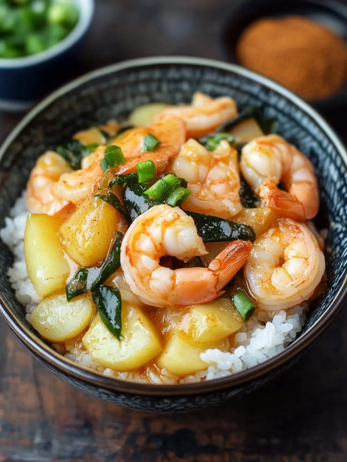 Delicious Shrimp and Potato Ankake Donburi for Quick Dinners 2 Shrimp and Potato Ankake Donburi