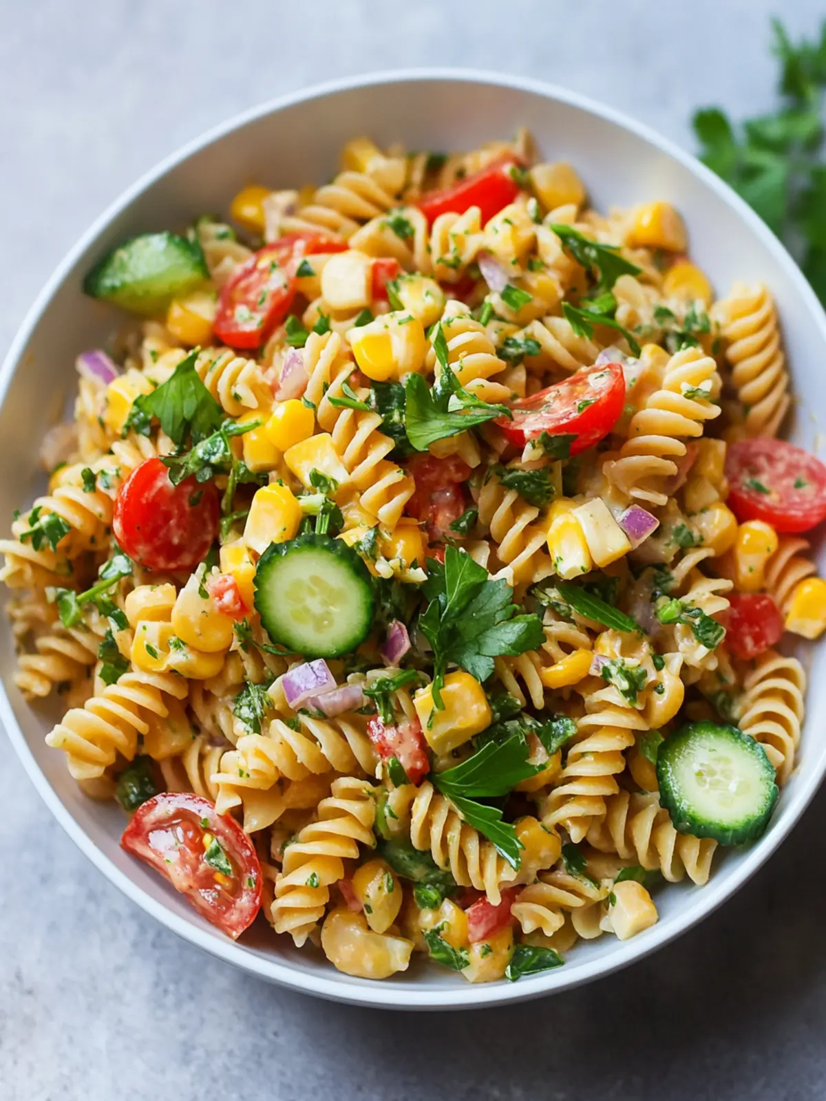 Herbed Summer Corn Pasta Salad