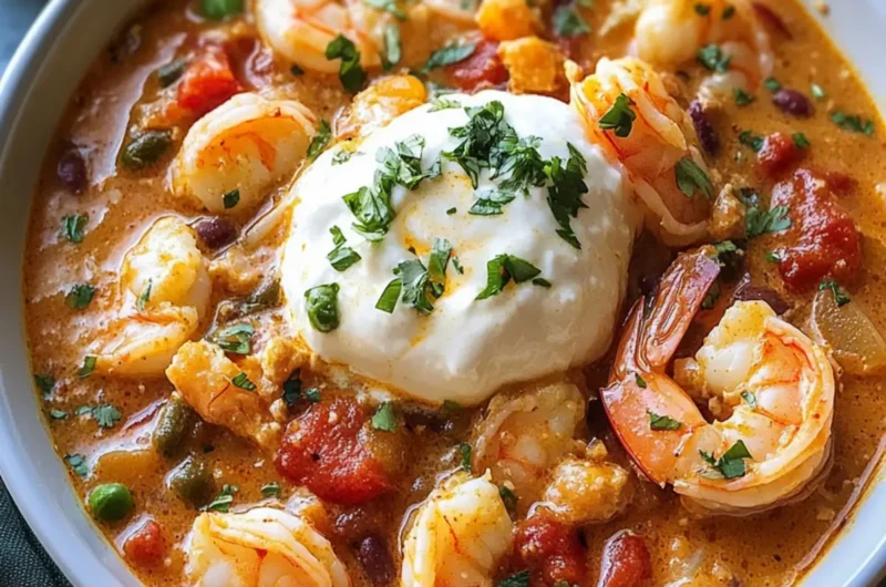 Easy Creamy Seafood and Shrimp Chili