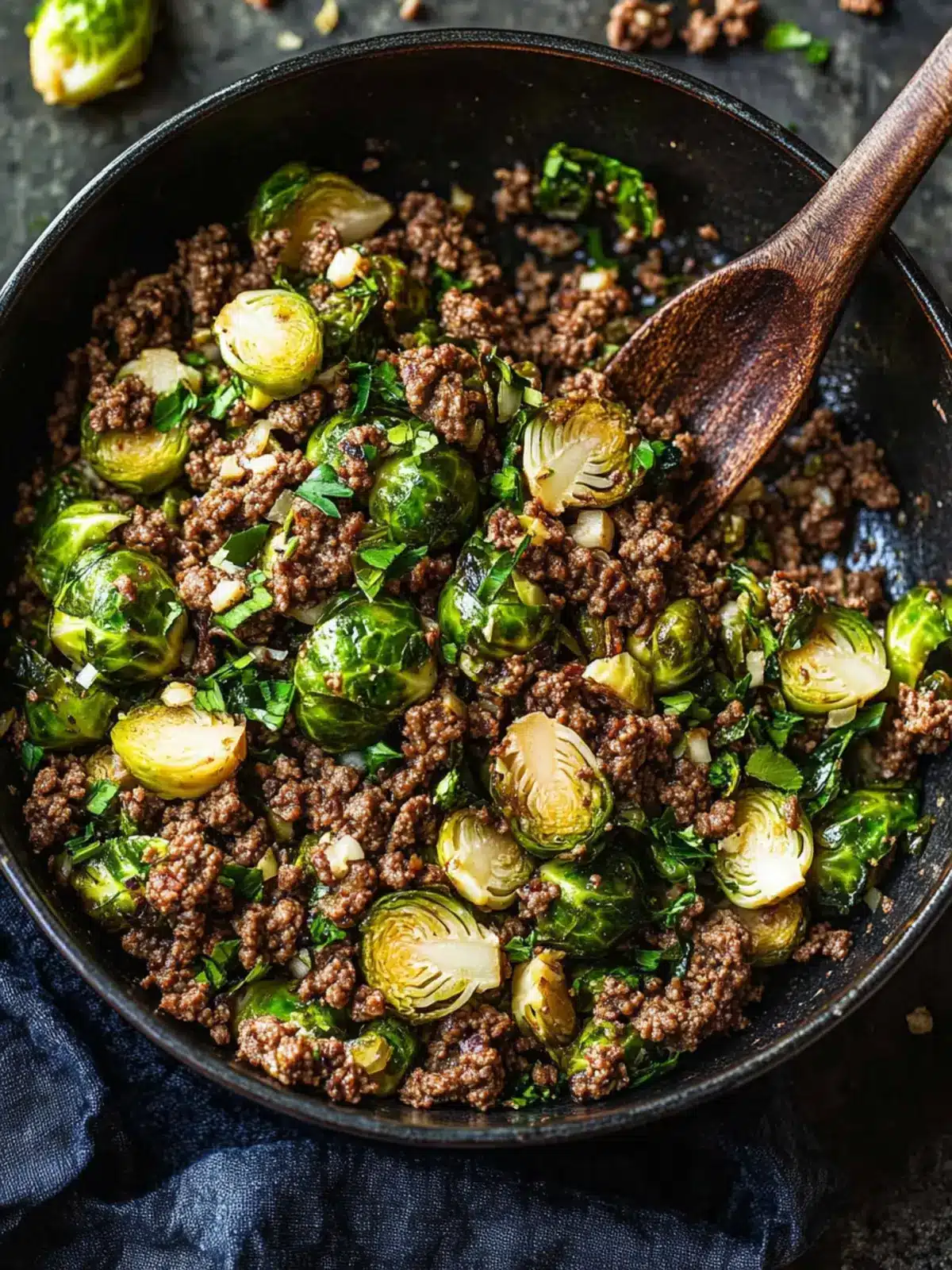 Sweet Chili Ground Beef and Brussels Sprouts in 30 Minutes 4 Ground Beef and Brussels Sprouts