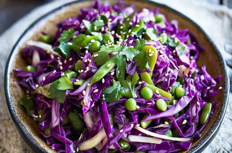Hoisin Snap Pea & Red Cabbage Slaw