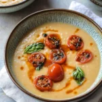 Cozy Up with White Bean and Miso Soup and Harissa Tomatoes 12 White Bean and Miso Soup with Harissa Roasted Tomatoes
