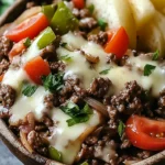 Ground Beef Philly Cheesesteak Bowl