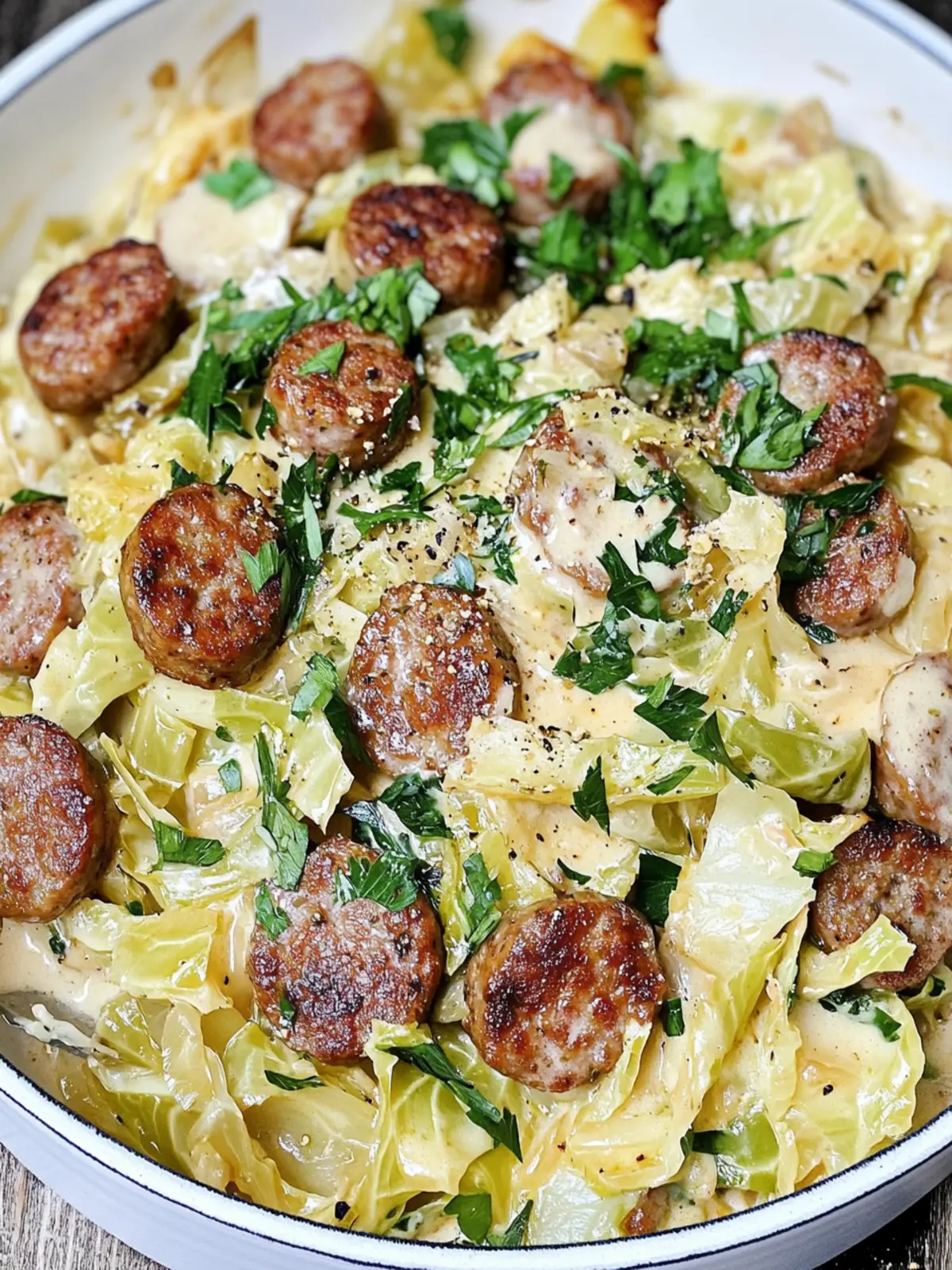 Keto TikTok Cajun Sausage Cabbage Alfredo: Quick & Creamy Delight 5 Keto TikTok Cajun Sausage Cabbage Alfredo