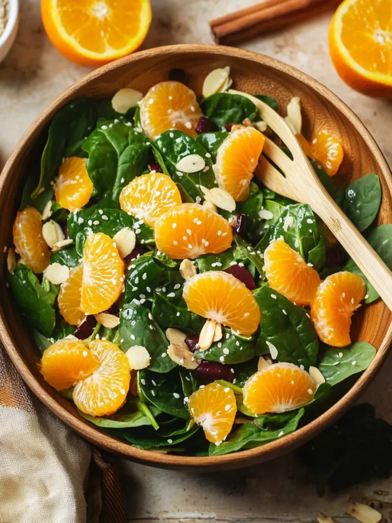 Delicious Mandarin Spinach Salad with Teriyaki Dressing Recipe 2 Mandarin Spinach Salad with Teriyaki Dressing