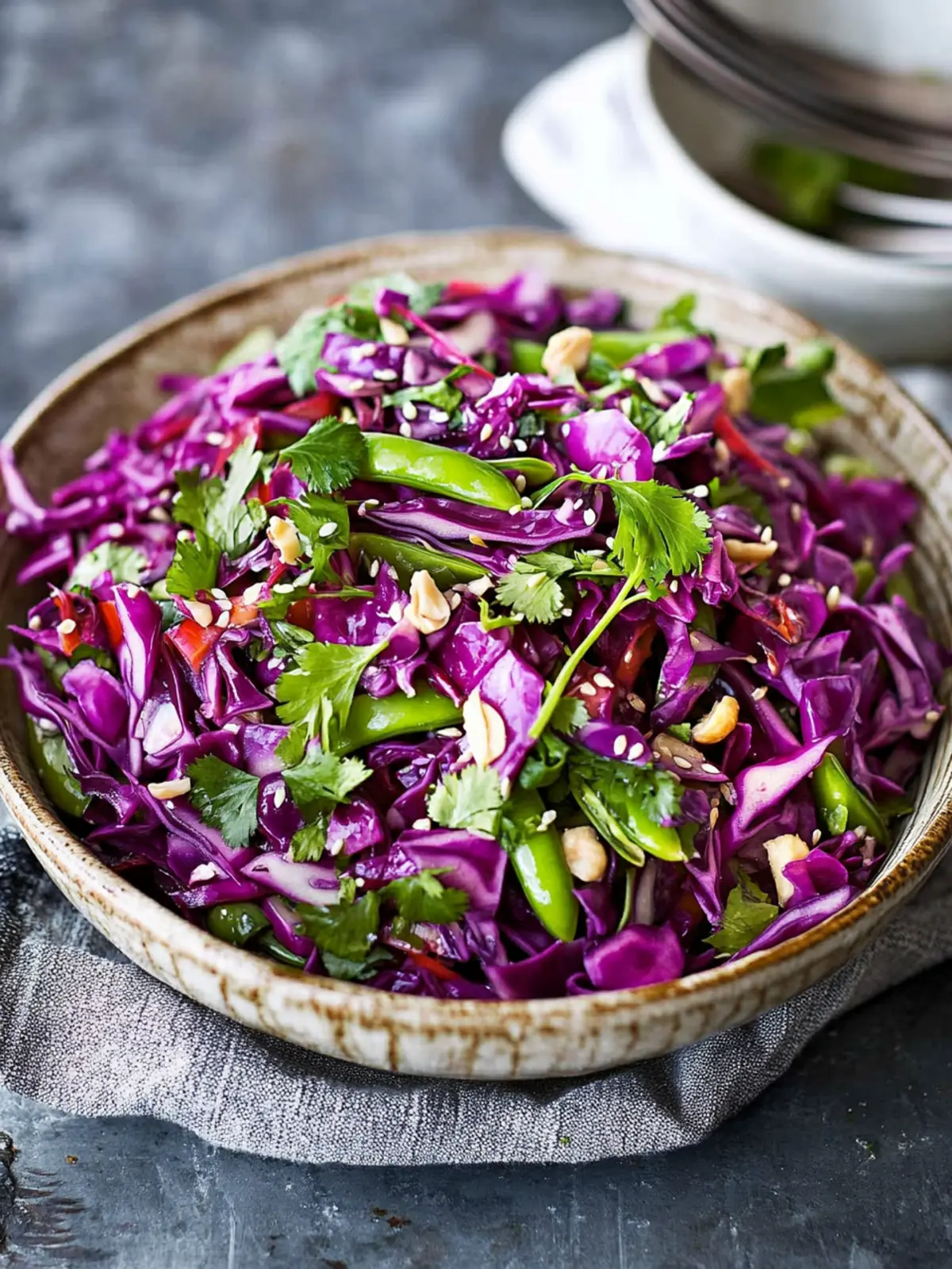 Crunchy Hoisin Snap Pea & Red Cabbage Slaw You'll Love 4 Hoisin Snap Pea & Red Cabbage Slaw