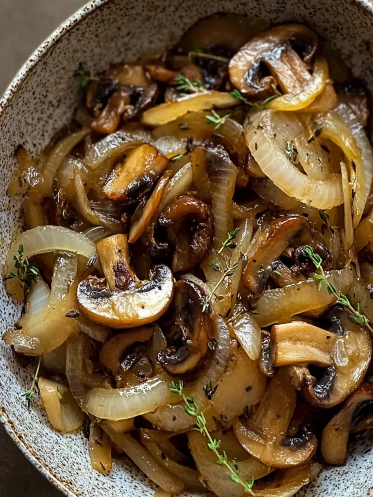 Caramelized Onions and Mushrooms with Thyme: Pure Comfort Food 3 Caramelized Onions and Mushrooms with Thyme