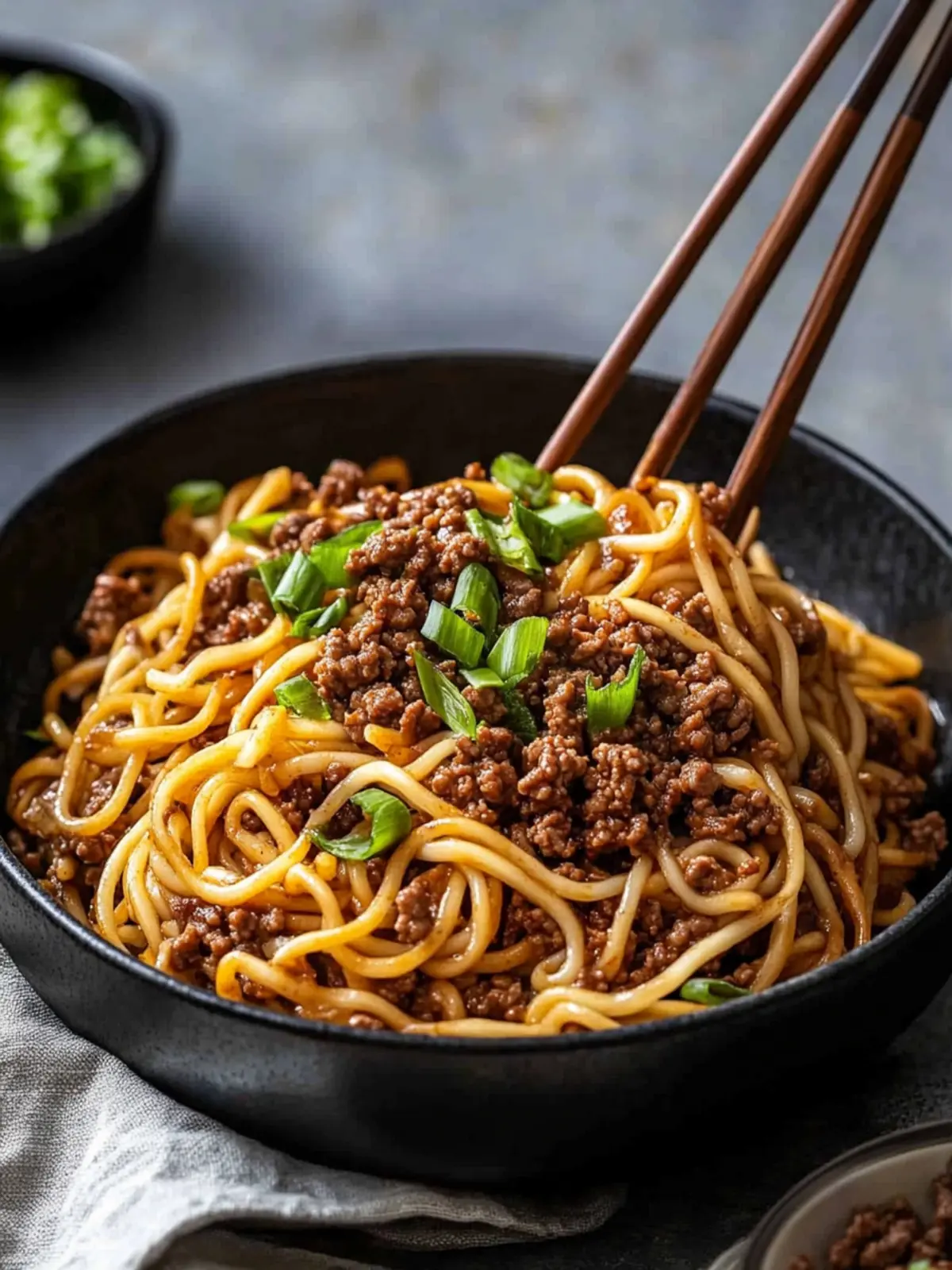 Savor the Moment with Mongolian Ground Beef Noodles 2 Mongolian Ground Beef Noodles