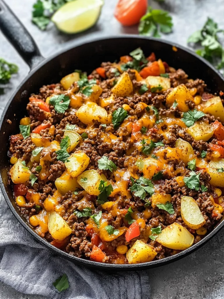 Savory Mexican Ground Beef and Potato Skillet for Family Fun 3 Mexican Ground Beef and Potato Skillet