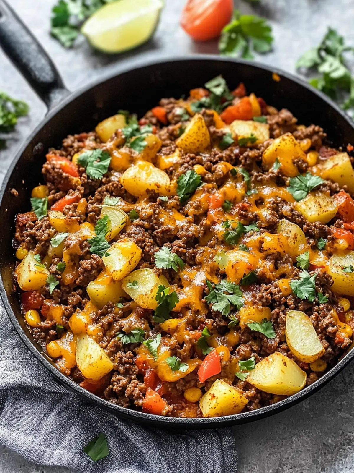 Savory Mexican Ground Beef and Potato Skillet for Family Fun 3 Mexican Ground Beef and Potato Skillet