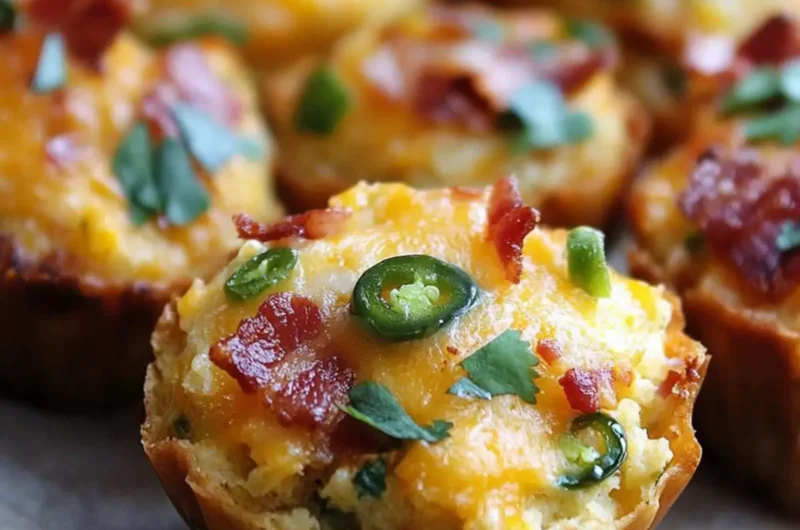 Cornbread Tamale Bites with Jalapeno, Cheese and Bacon