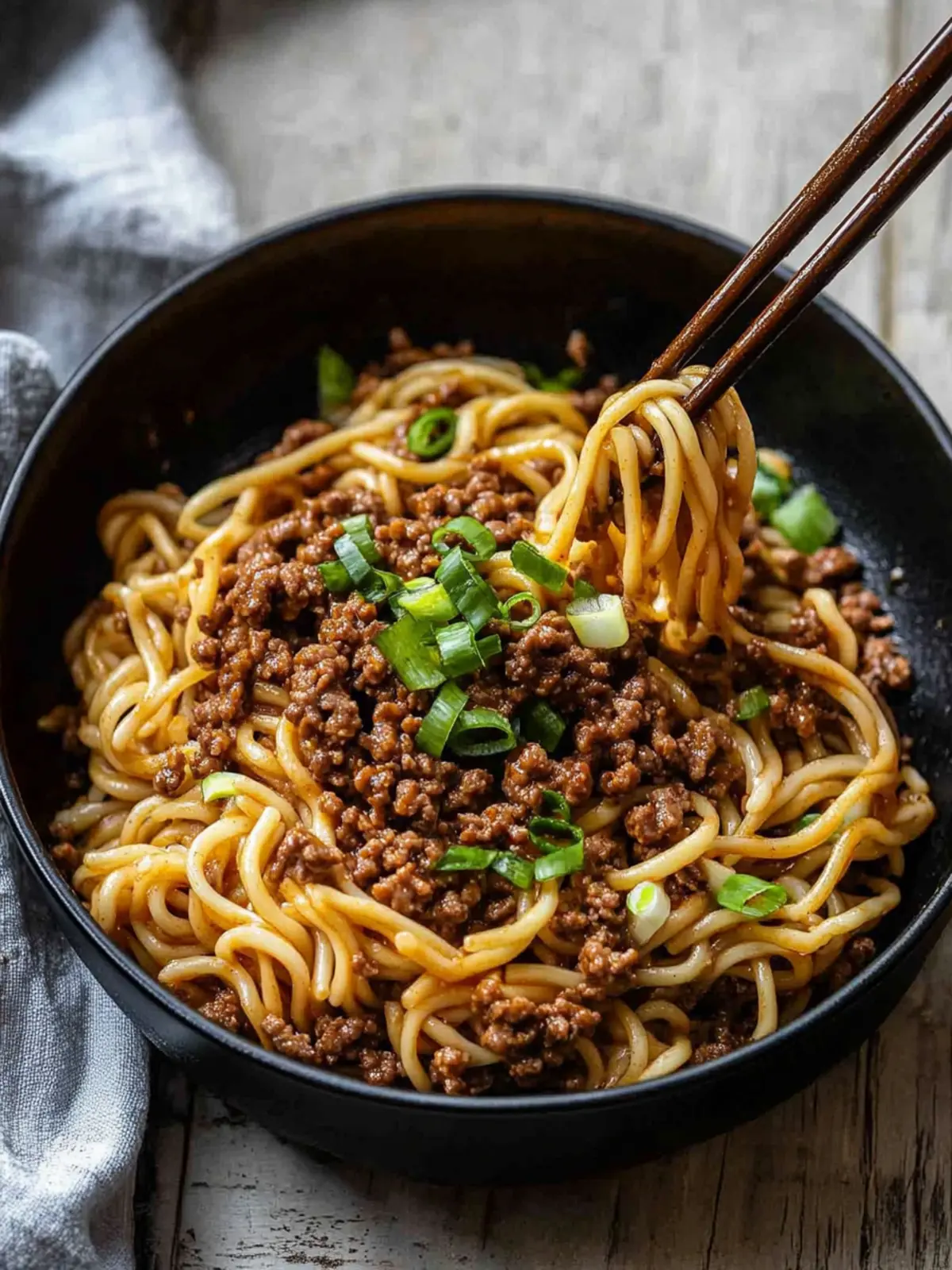 Savor the Moment with Mongolian Ground Beef Noodles 3 Mongolian Ground Beef Noodles