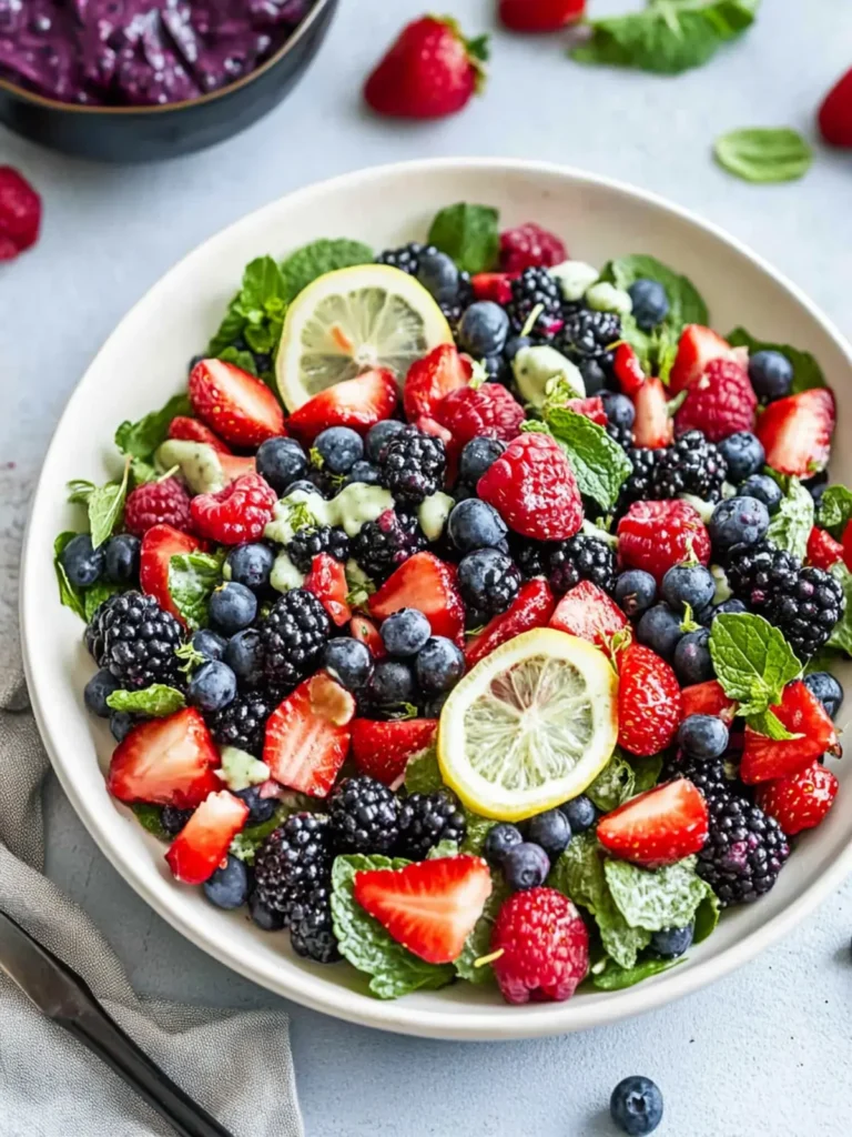 Superfood Berry Salad with Creamy Lemon Herb Dressing Bliss 2 Superfood Berry Salad with Creamy Lemon Herb Dressing