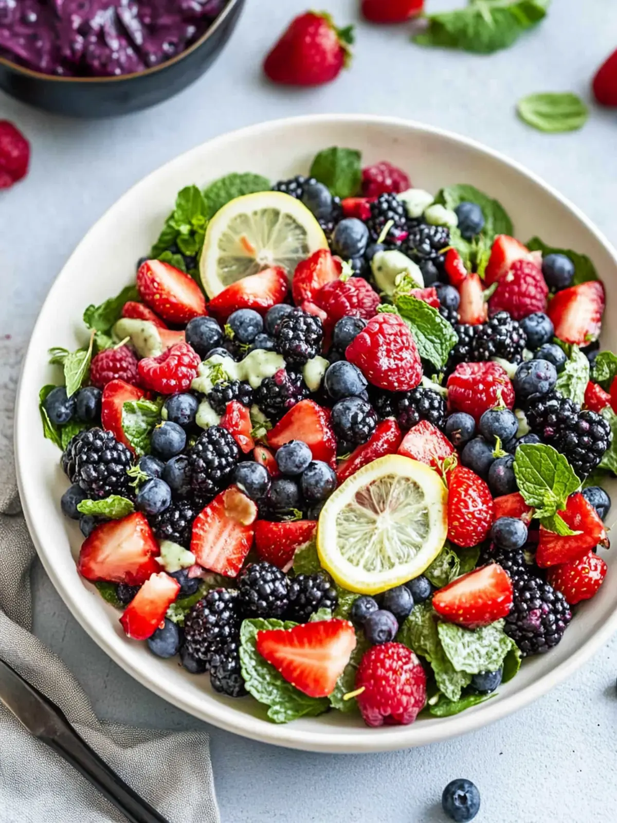 Superfood Berry Salad with Creamy Lemon Herb Dressing Bliss 2 Superfood Berry Salad with Creamy Lemon Herb Dressing