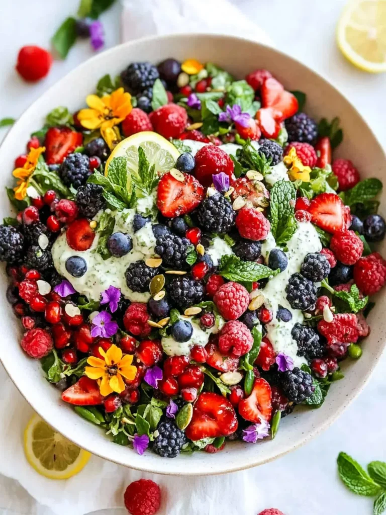 Superfood Berry Salad with Creamy Lemon Herb Dressing Bliss 4 Superfood Berry Salad with Creamy Lemon Herb Dressing
