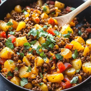 Mexican Ground Beef and Potato Skillet