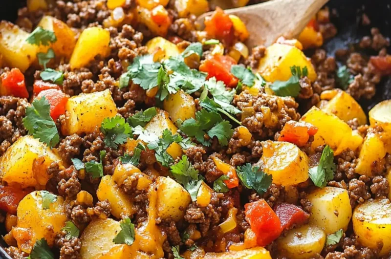Mexican Ground Beef and Potato Skillet