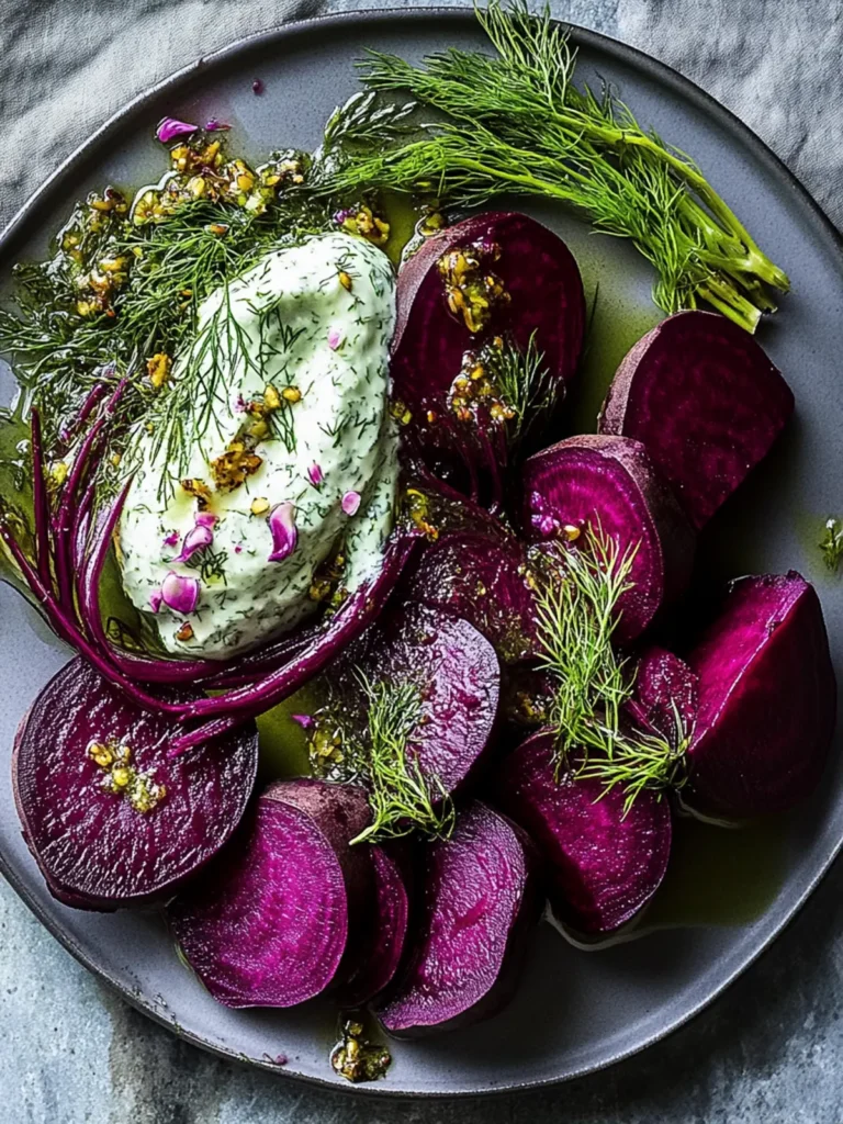 Roasted Beets with Dill Cream: A Healthy, Vibrant Treat 2 Roasted beets with dill cream