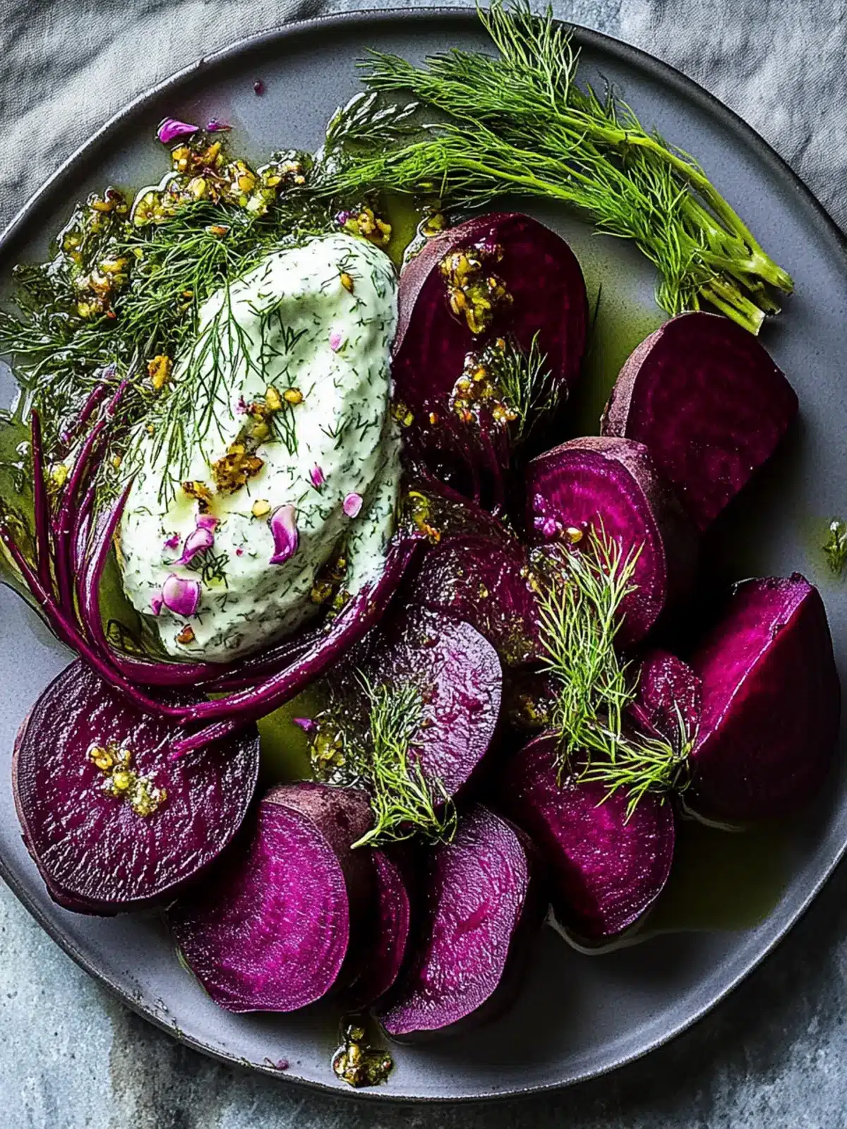 Roasted Beets with Dill Cream: A Healthy, Vibrant Treat 2 Roasted beets with dill cream