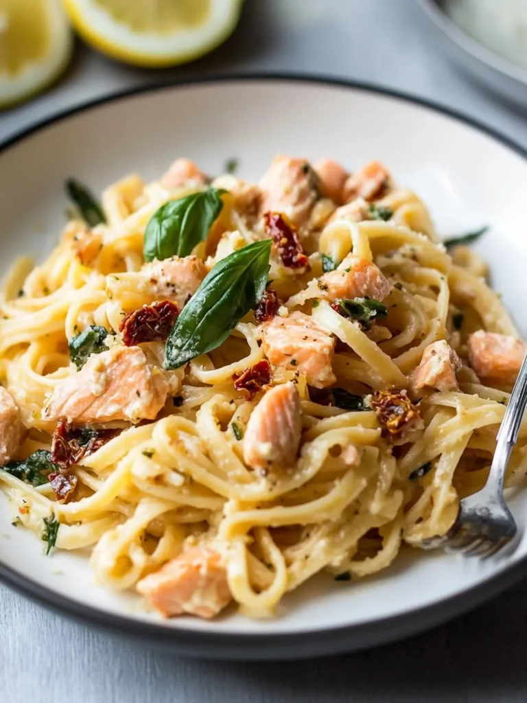 Savory Salmon Pasta With Sun-Dried Tomatoes in 30 Minutes 2 Salmon Pasta With Sun-Dried Tomatoes