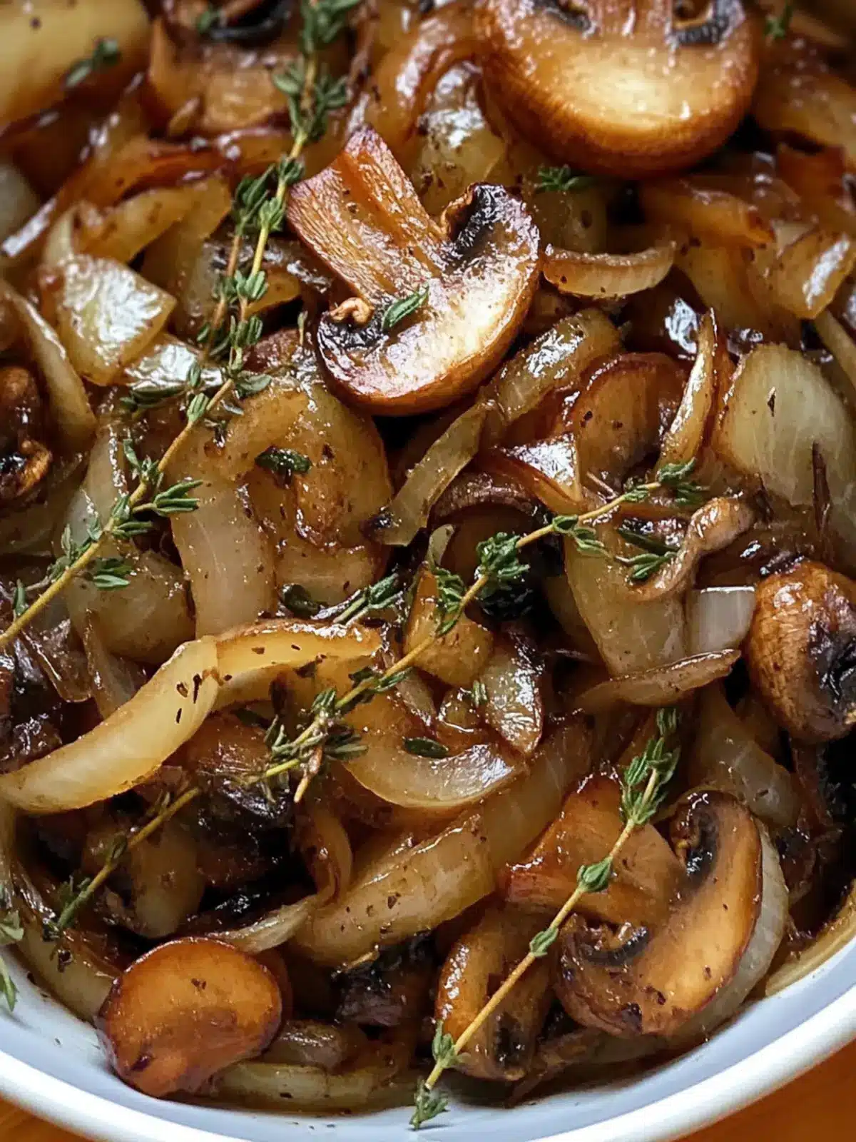 Caramelized Onions and Mushrooms with Thyme: Pure Comfort Food 5 Caramelized Onions and Mushrooms with Thyme