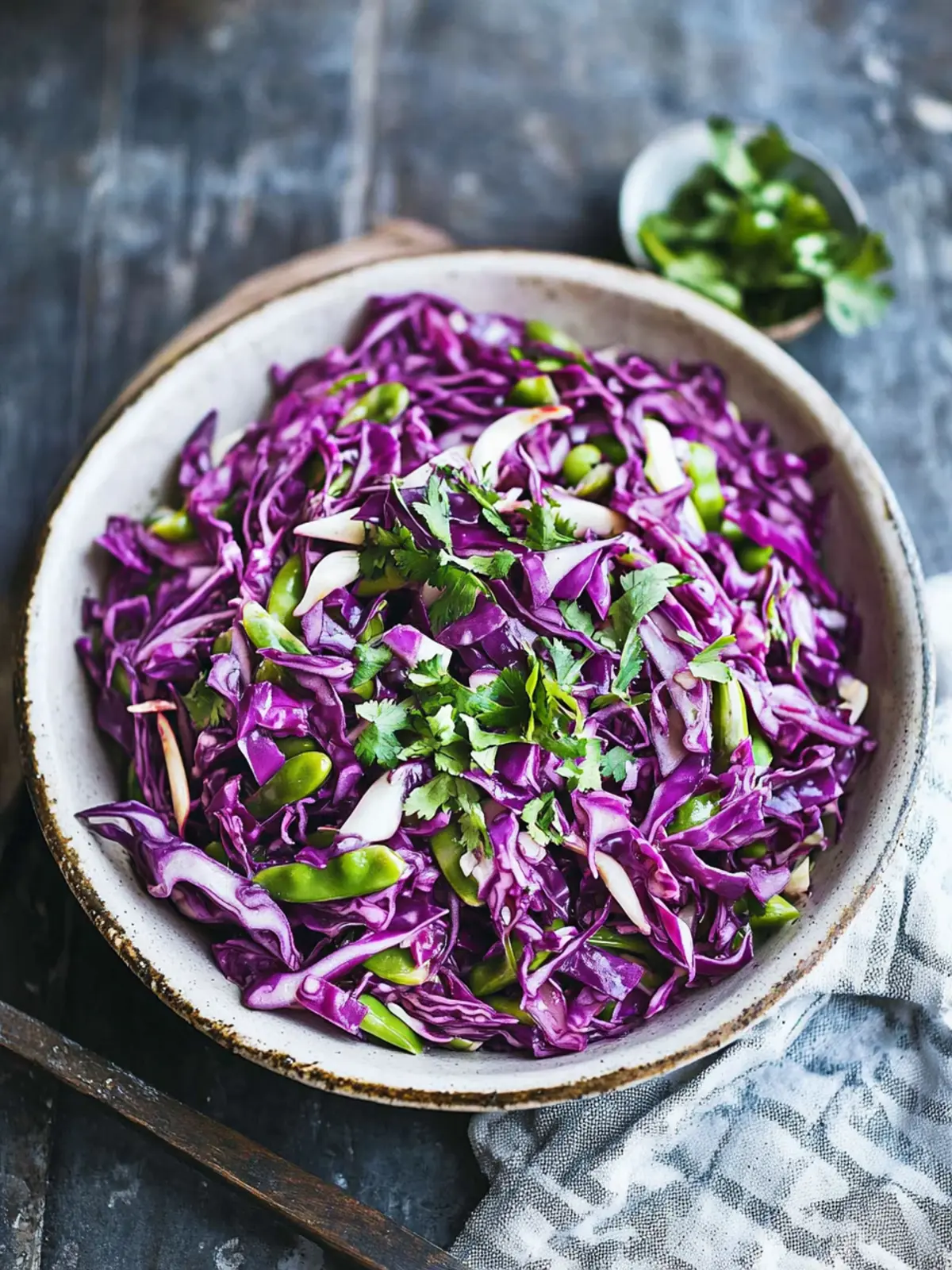 Crunchy Hoisin Snap Pea & Red Cabbage Slaw You'll Love 2 Hoisin Snap Pea & Red Cabbage Slaw