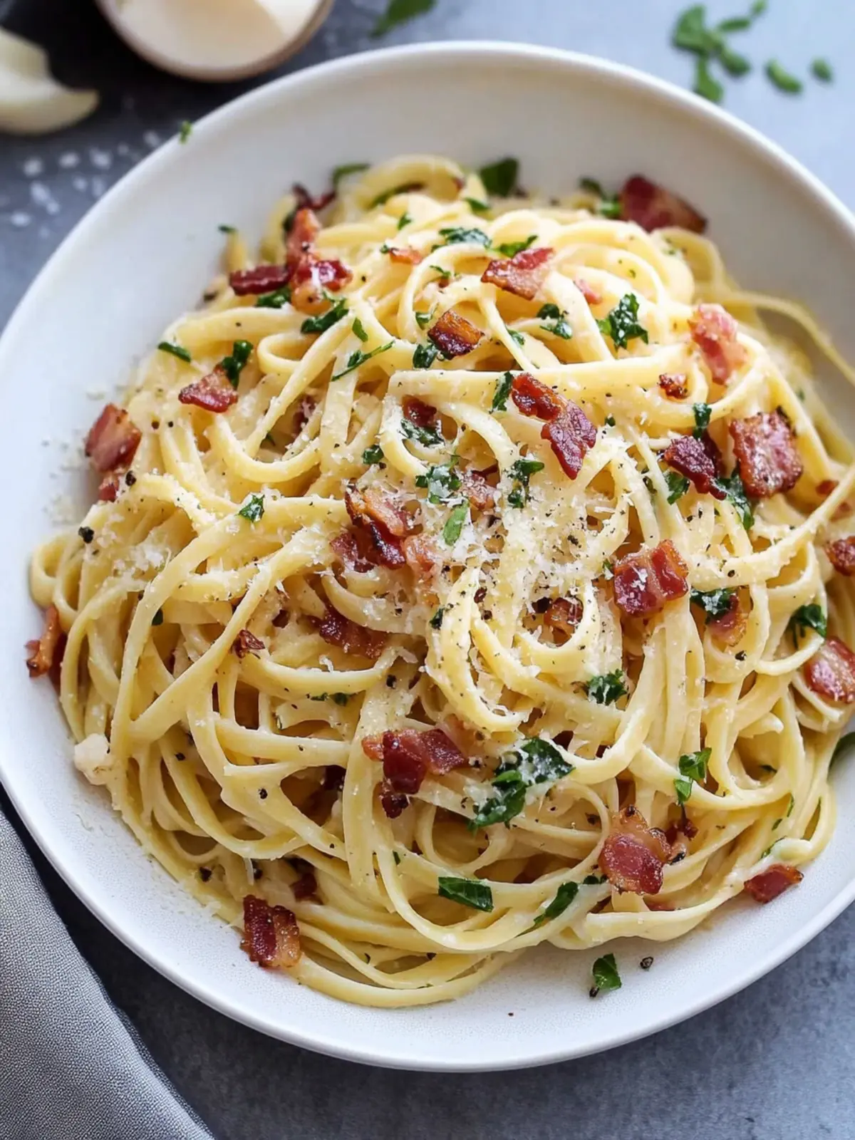 Easy Garlic Bacon Pasta