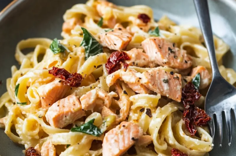 Salmon Pasta With Sun-Dried Tomatoes