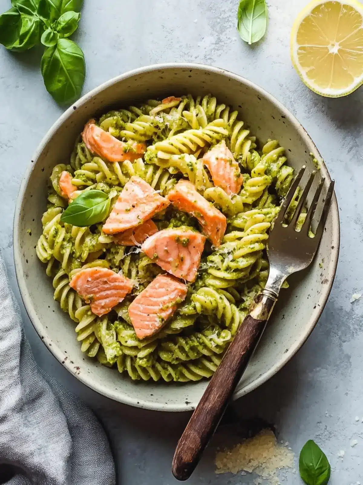 Salmon Pesto Pasta