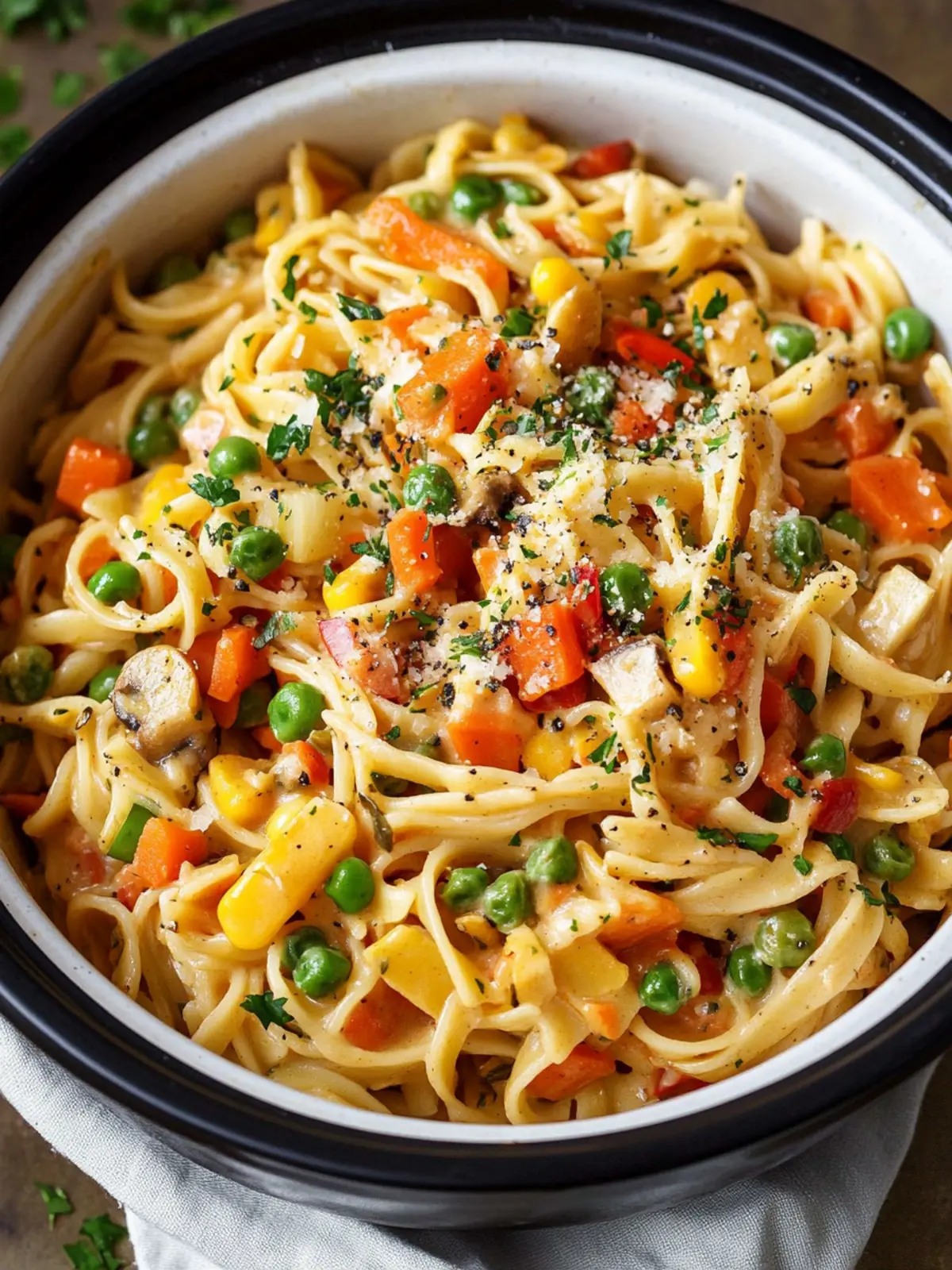 Savory Slow Cooker Mixed Veggie Noodles for Easy Weeknight Meals 3 Slow Cooker Mixed Veggie Noodles