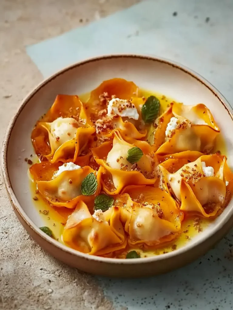 Red Kuri Squash and Goat's Cheese Manti: Cozy Comfort Dish 4 Red Kuri squash and goat's cheese manti